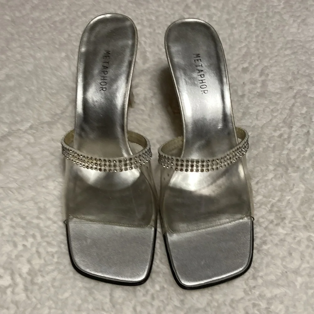Metaphor Clear Plastic Heels - Picture 2 of 4